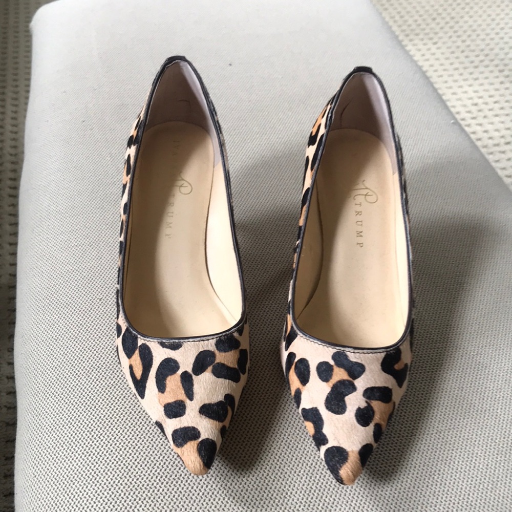 Ivanka trump leopard hair heels.